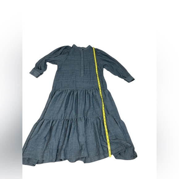 Heidi Merrick Lightweight Light Blue Gauze Cotton Peasant Size Large - Picture 7 of 11